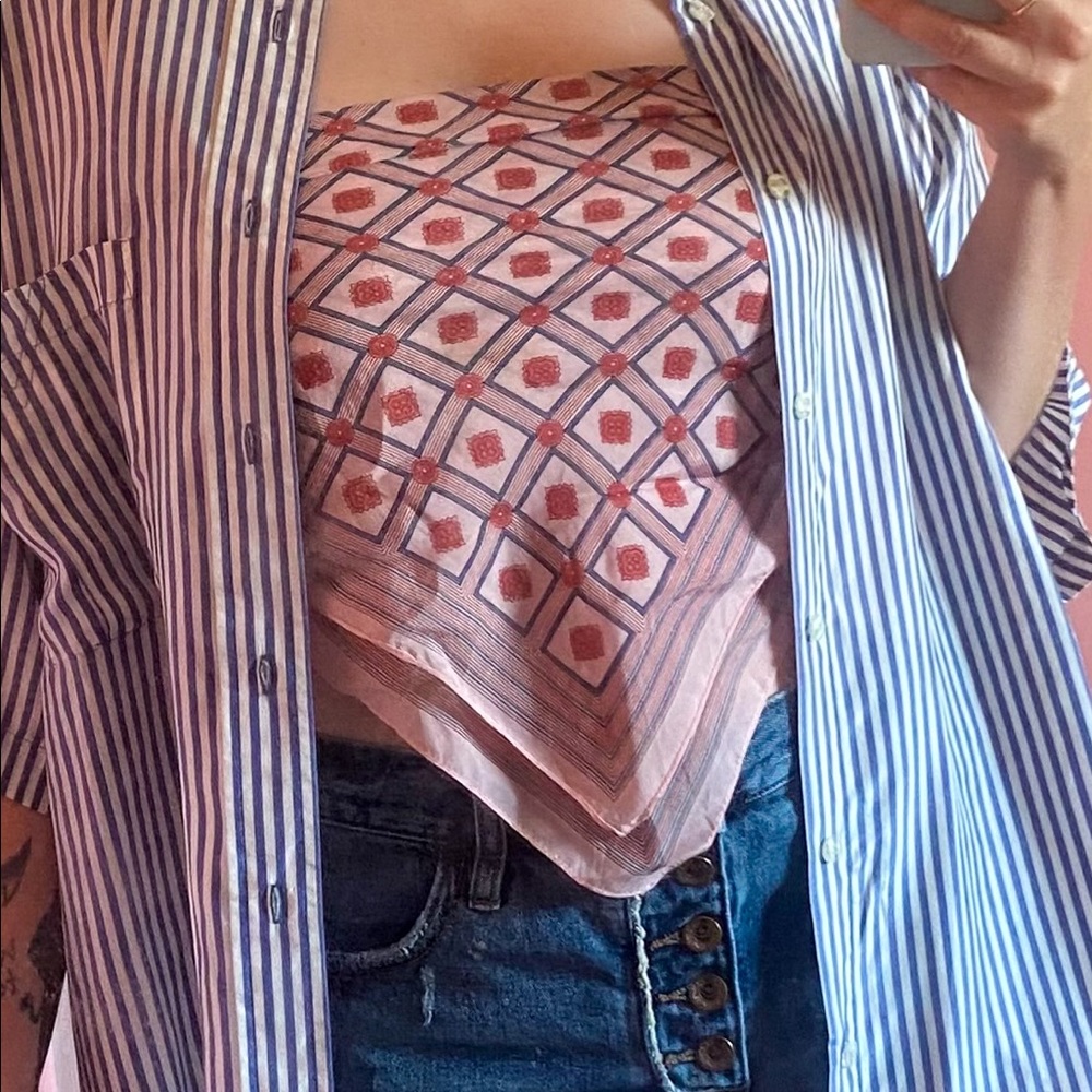 vintage pink scarf